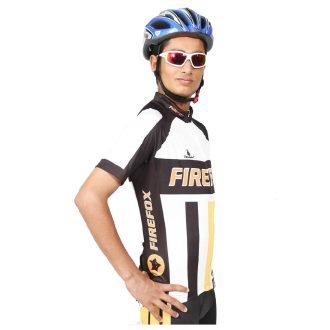 Firefox Half Sleeve Cycling Jersey Strip Black