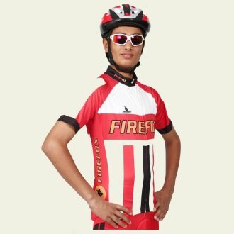 Firefox Half Sleeve Cycling Jersey Strip Red