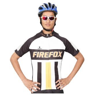 Firefox Half Sleeve Cycling Jersey Strip Black