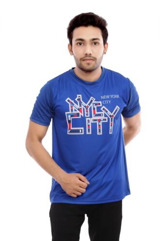 Blue anti Sweat Casual Wear Tshirt