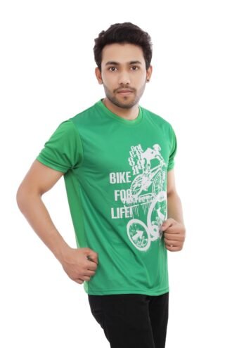 Designer Casual Tshirt Green for Men