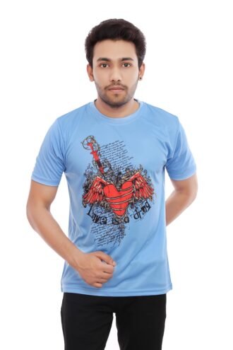 Designer Casual Tshirt Blue for Men