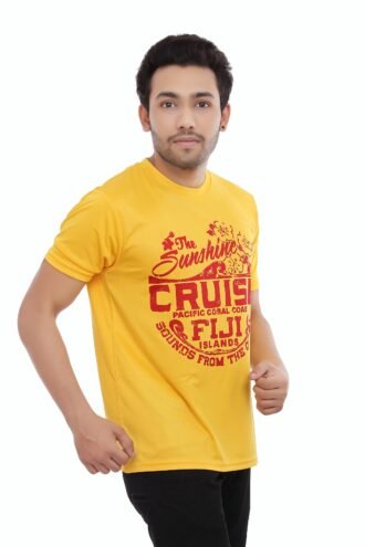 Cruise Printed Casual Tshirt Yellow