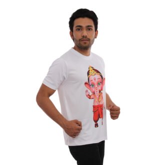 Bal Ganesh Printed Casual Tshirt White