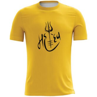 Mahadev Design Yellow Casual T-shirt