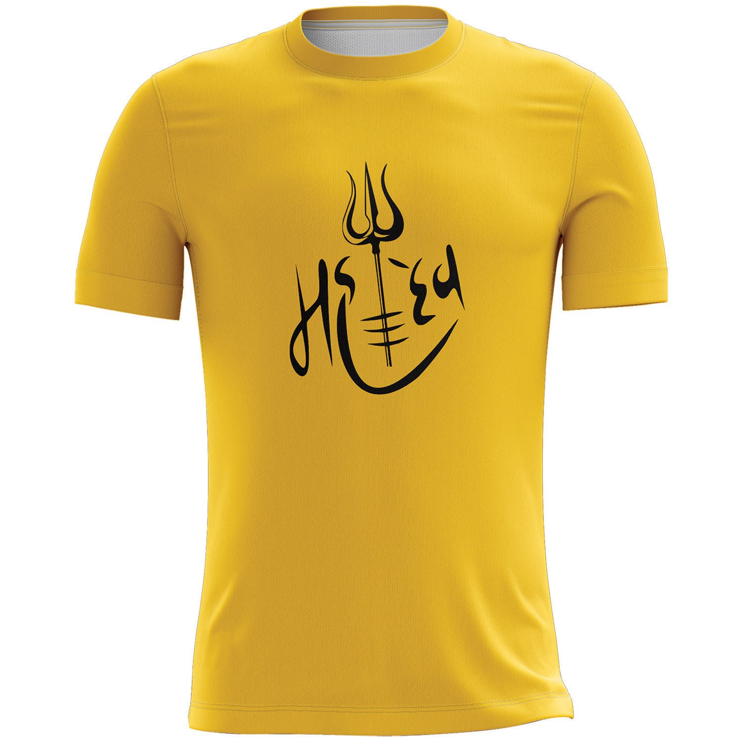 Mahadev Design Yellow Casual T-shirt Mahadev Design Yellow Casual T-shirt