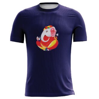 Ganesha Design Casual T-shirt Blue