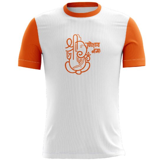 Ganesha's Printed Orange Casual T-shirt