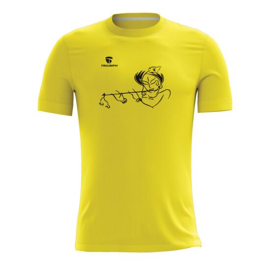 Casual Printed Krishna Yellow T-shirt