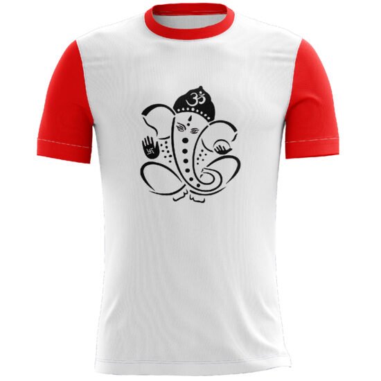 Ganesha's Printed Red Casual T-shirt