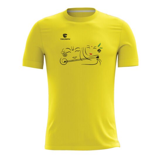Casual Krishna Yellow Printed T-shirt
