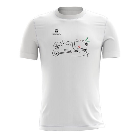 Casual Krishna White Printed T-shirt