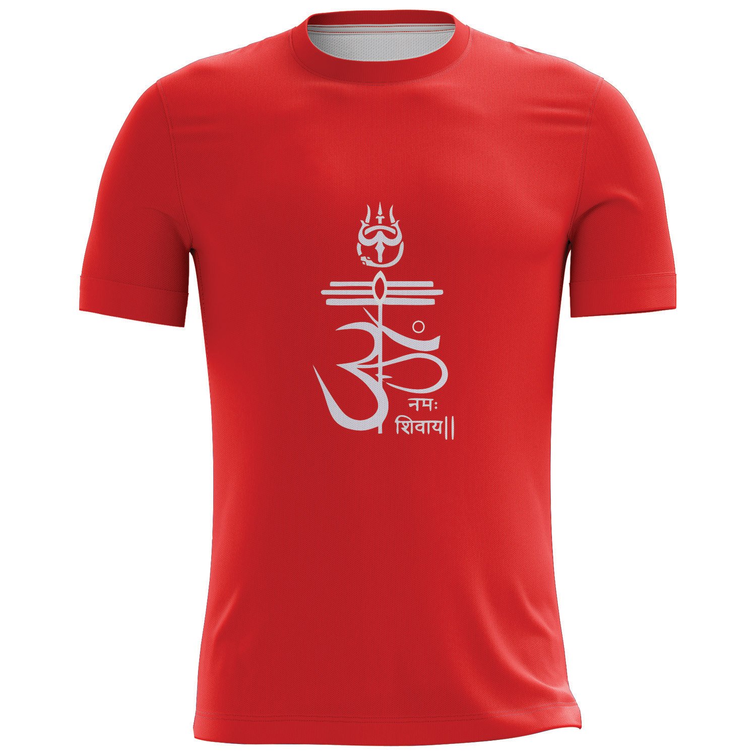 Om Design Printed Casual T-shirt Red Om Design Printed Casual T-shirt Red