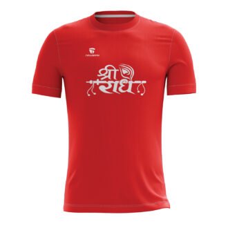 Krishna Casual Red T-shirt
