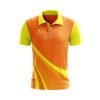 Cricket Training Shirt Cricket Tournament Practice Jersey Orange & Yellow Color