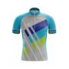 Professional Printed Road Cycling Jersey for Men Grey & Blue Color