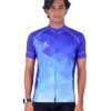 Sublimated Bicycle Gear Professional Cycling Jersey for Man Purple & Blue Color