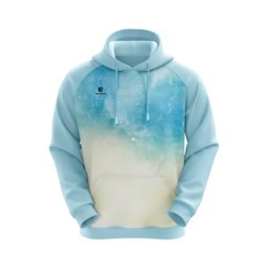 Unisex Winter Wear Hoodie Blue & White Color