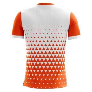 Men's Running Champion Track Tshirt White & Orange Color