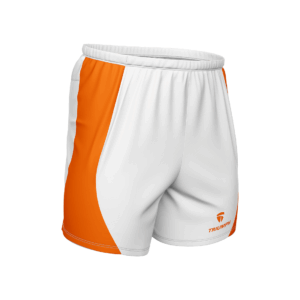 Running Shorts for Men White & Orange Color
