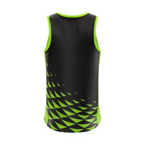 Men’s Tennis Sleeveless Tank Top Singlet Black & Green Color