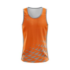 Men’s Workout Sleeveless Top Singlet Orange Color