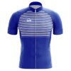 Printed Short Sleeve Street Bicycle Jersey | Custom Cycling Wear Blue & White Color