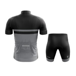 Men’s Short Sleeve Cycling Set Cycling Clothing Grey & Black Color