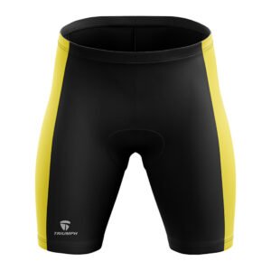 Cycling Shorts for Men's | Bicycle Padded Tights Half Pant Black & Yellow Color