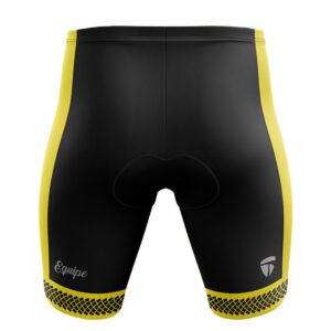 Mountain Bike Long Riding Padded Shorts | Men’s Cycling Shorts Black & Yellow Color