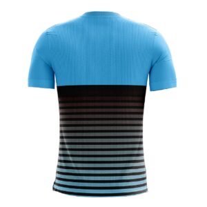 Men’s Bike Riding RounNeck Tshirt | Custom Cycling Wear Sky Blue & Black Color