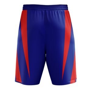 Men’s Sports Shorts with Pockets | Lightweight Running Basketball Workout Athletic Shorts Blue & Red Color