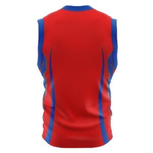 Sleeveless Basketball Jersey / T Shirt for Unisex | Custom Team Clothes Red & Blue Color