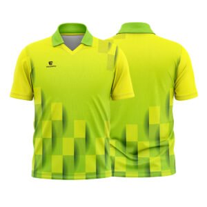 Branded Cricket Jersey Cricket Tournament Sports T-shirt for Men Green & Yellow Color