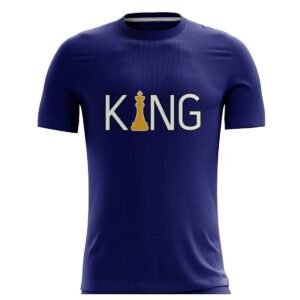 Chess King T-Shirt | Chess Lover Kids Boys Girls Cool Player T Shirts Blue Color
