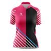 Womens Cycling Jersey | Mountain Bike Tees for Ladies Cycle Bicycle Clothes Pink & Black Color