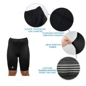 Gel Tech Padded Cycling Shorts for Men | Custom Cycling Wear - Black Cycling Shorts