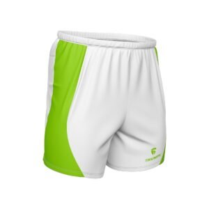 Men’s Designer GYM Workout Exercise Shorts White & Green ColorMen’s Designer GYM Workout Exercise Shorts White & Green Color