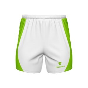 Men’s Quick Dry Workout Gym Shorts with Pocket White & Green Color