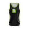 Men’s Gym Singlet Sleeveless Sports Top Black & Green Color