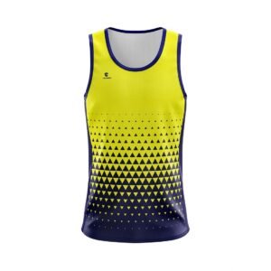 Gym Vests For Men Online | Workout Training Singlet Yellow & Navy Blue Color