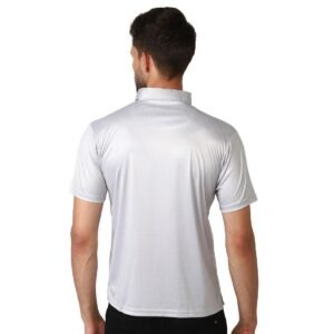 Men's Polka Dots Printed Tshirts Grey | Polyester Collar T-Shirt for Men