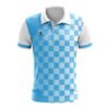 Mens Tennis Polo Shirts | Collared Polyester T-Shirts Tops - Sky Blue Color
