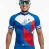 Mountain Bike Jersey | Unisex Custom Bicycle Jersey White, Blue & Red Color