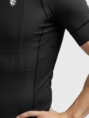 Men's Polyester Plain Cycling Jersey Black