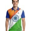 Triumph Polo Neck Happy Independence Day Republic Day T-Shirt for Mens Half Sleeve Tshirt Jersey Tees